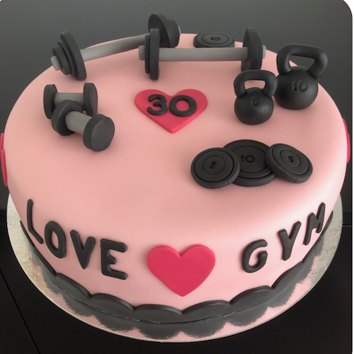 Designer Cake- I love Gym Cake