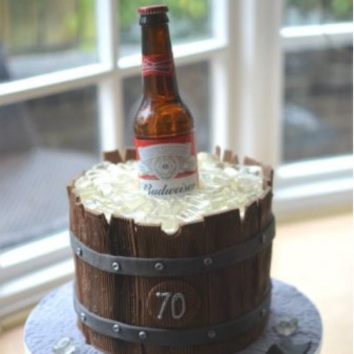 Designer Cake- Budweiser Cake Design (24 hrs advance notice required)