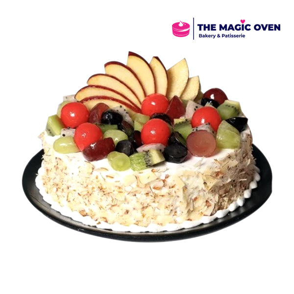 Fresh Fruit Crunch Cake